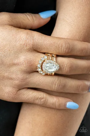 Open Door Jewelry - Elegantly Cosmopolitan - Gold Ring - Paparazzi Accessories