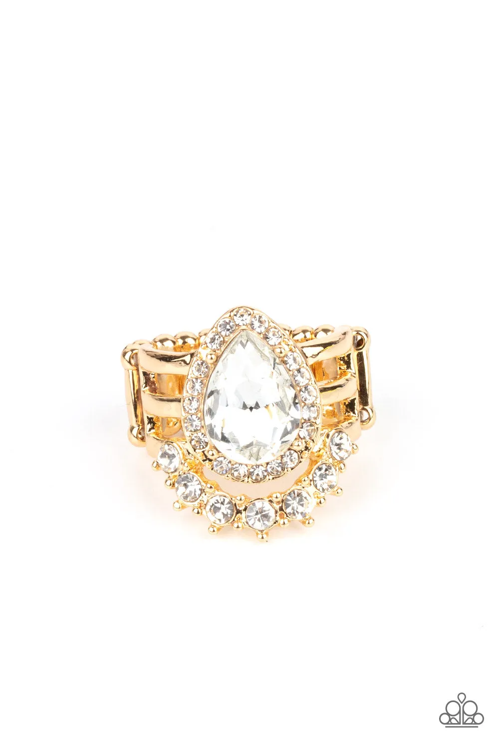 Open Door Jewelry - Elegantly Cosmopolitan - Gold Ring - Paparazzi Accessories