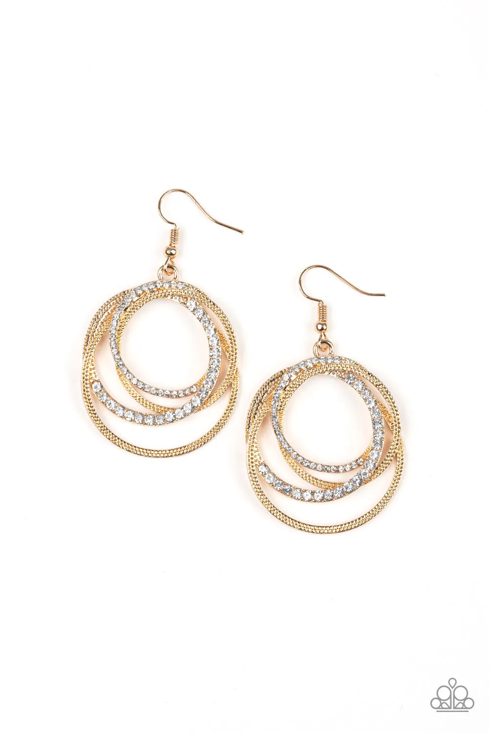 Open Door Jewelry - Elegantly Entangled - Gold Earrings - Paparazzi Accessories