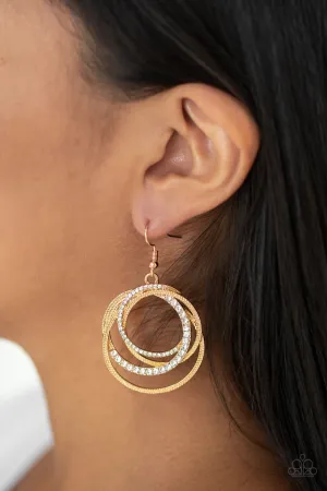 Open Door Jewelry - Elegantly Entangled - Gold Earrings - Paparazzi Accessories