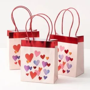 Painted Hearts Treat Bag 8pk S5063