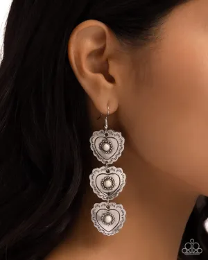 Paparazzi Earring ~ Vintage Allure - White