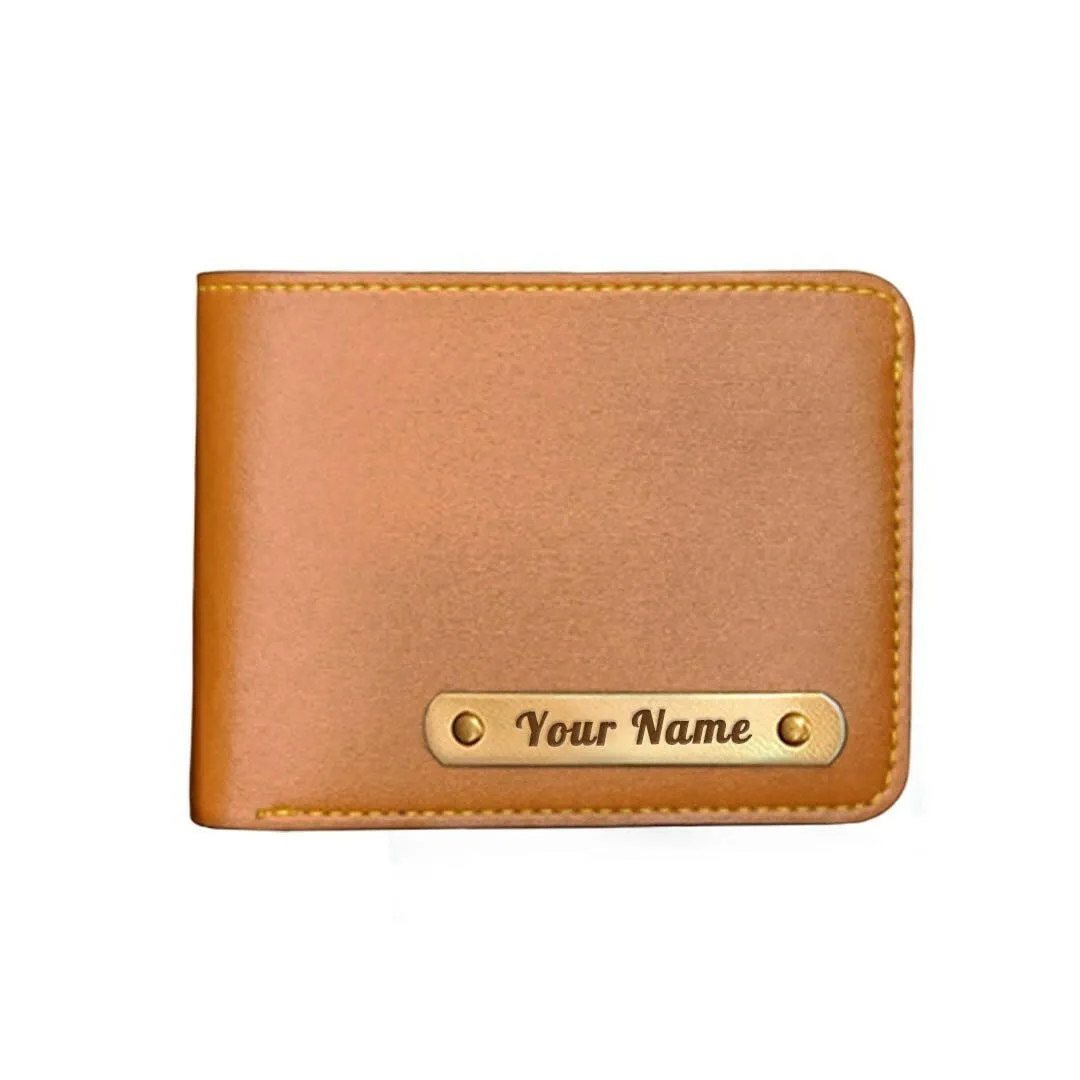 Personalized Name Carry Your Style Vegan Leather Wallet - Tan
