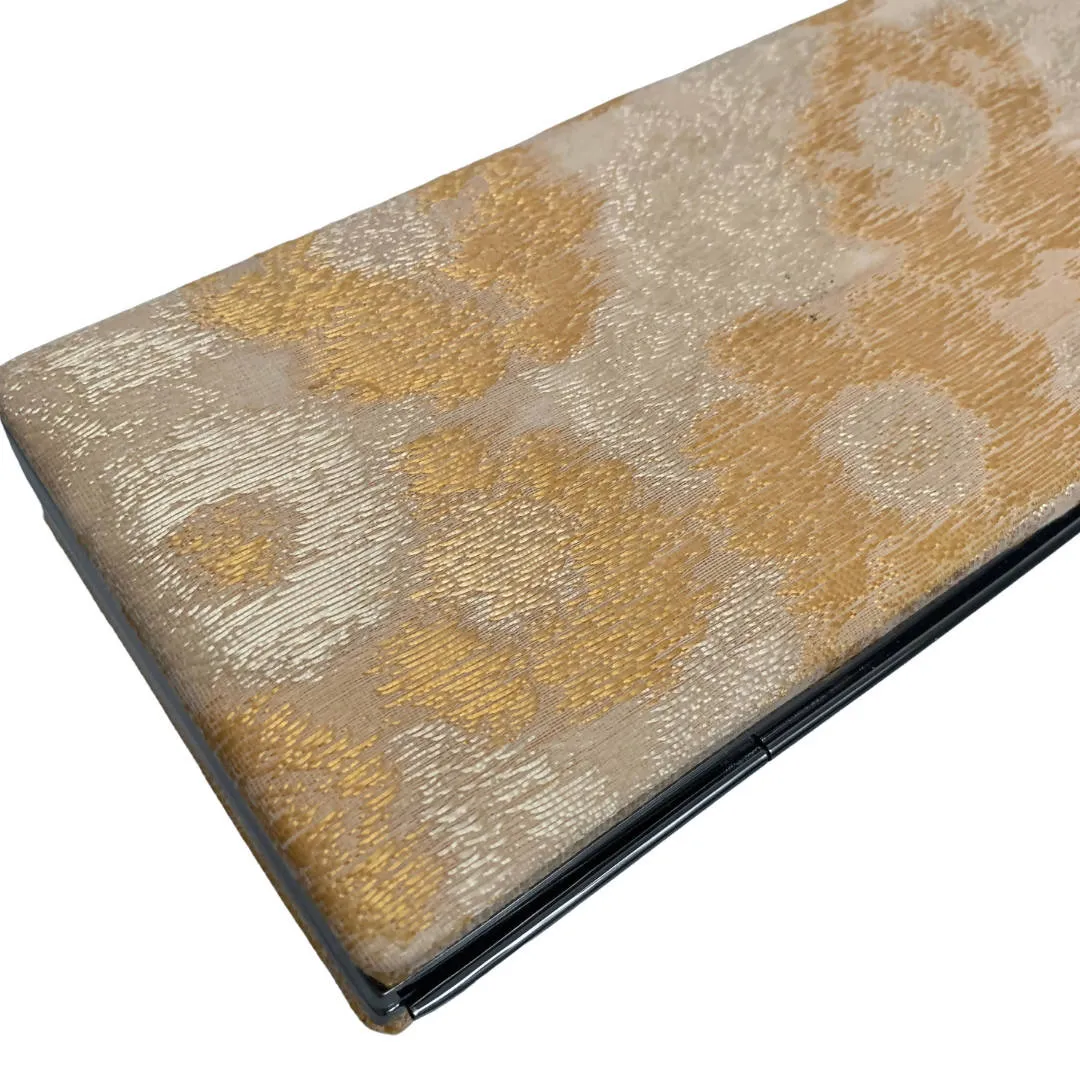 Philip Treacy Shades of Gold Abstract Evening Clutch Bag