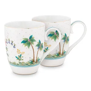 Pip Studio Jolie Dots Set of 2 Mugs - White & Gold