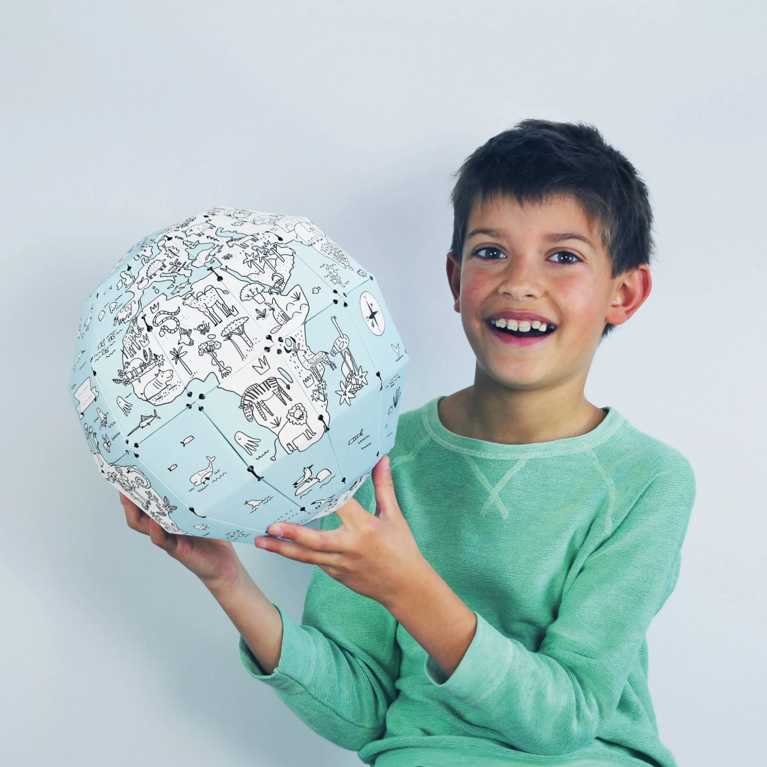 Pirouette Cacahouète - Kit créatif globe à colorier || Pirouette Cacahouète - Creative coloring globe kit