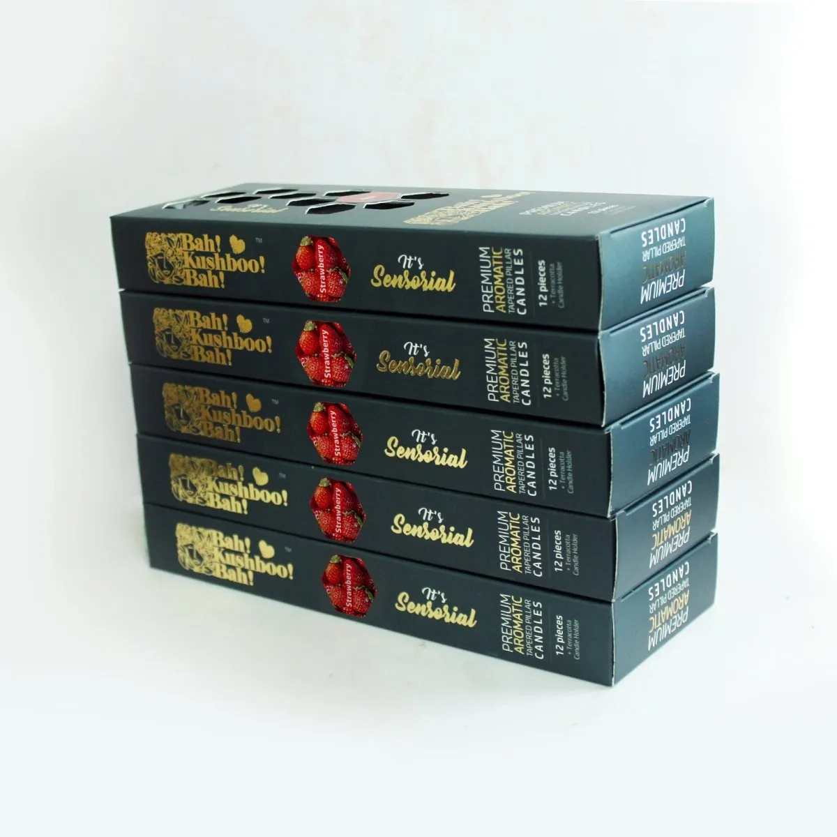 Premium Perfumed Soywax Candles- Set Of 60 (Strawberry)