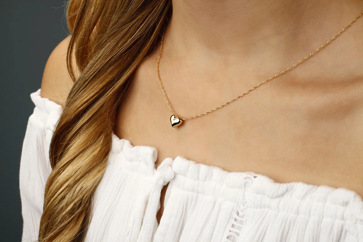 Puffed Heart Necklace