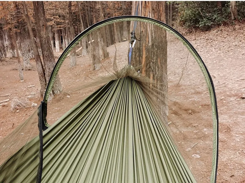 Quick-opening Mosquito Net Hammock with anti-rollover