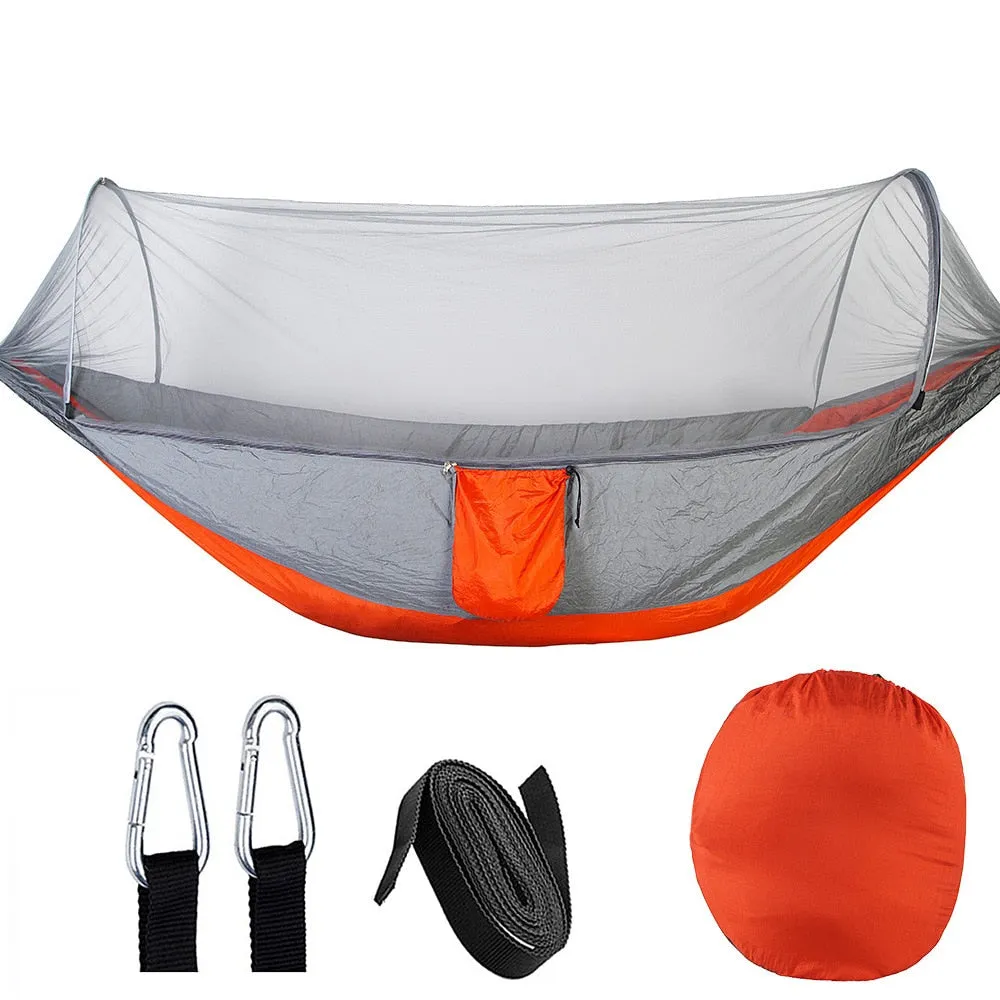 Quick-opening Mosquito Net Hammock with anti-rollover