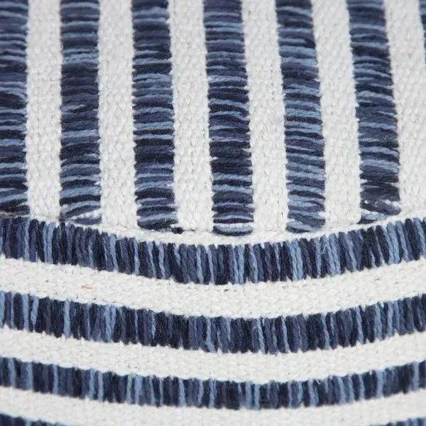 Quincy 34064BLU Blue Pouf
