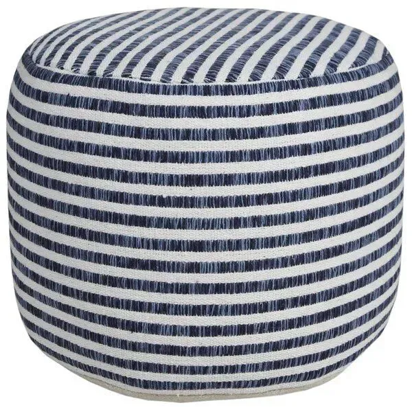 Quincy 34064BLU Blue Pouf