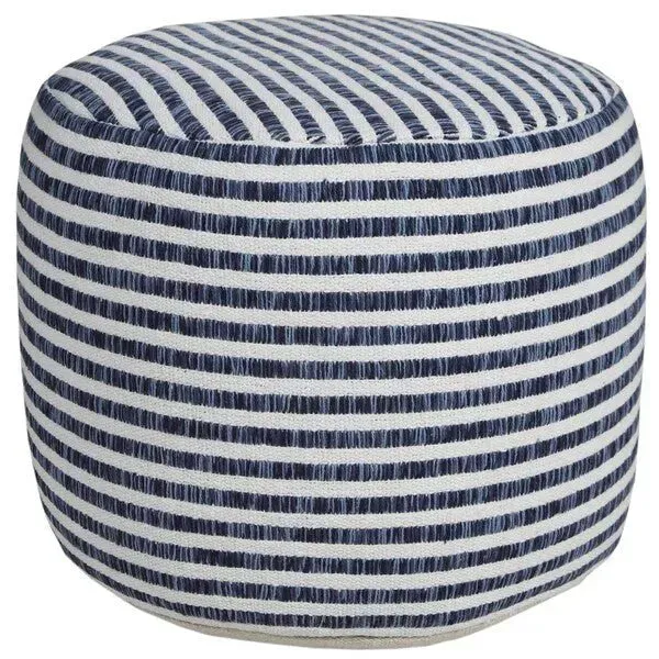 Quincy 34064BLU Blue Pouf