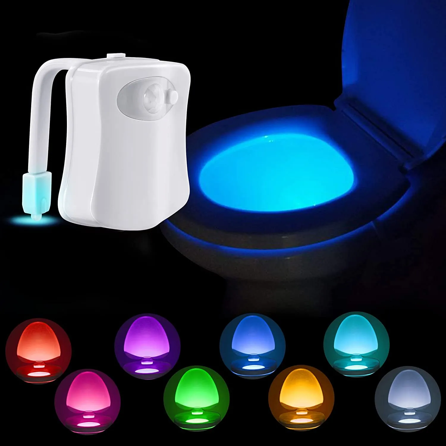 "GlowEase Motion-Sensor Toilet Night Light"