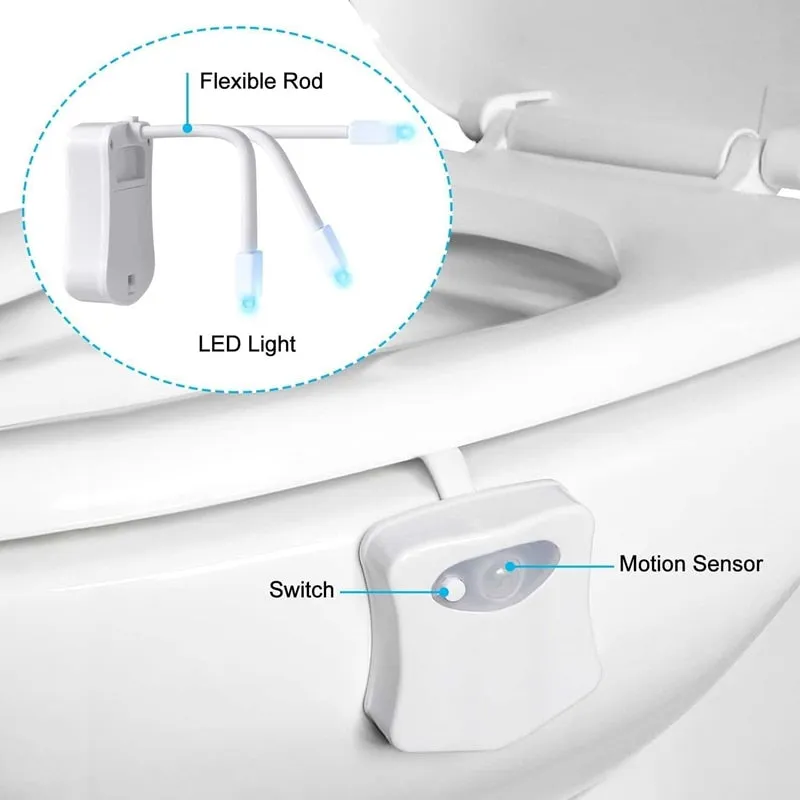 "GlowEase Motion-Sensor Toilet Night Light"