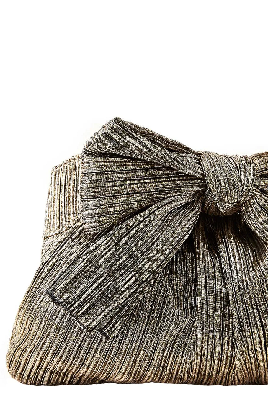 Rayne Pleated Frame Clutch - Dark Gold