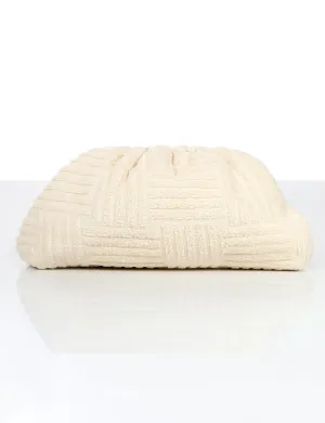 Real Mood Ecru Towelling Clutch Bag