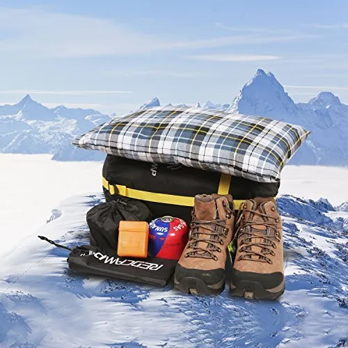 REDCAMP Outdoor Camping Pillow Lightweight, Flannel Travel Pillow