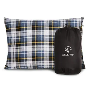 REDCAMP Outdoor Camping Pillow Lightweight, Flannel Travel Pillow