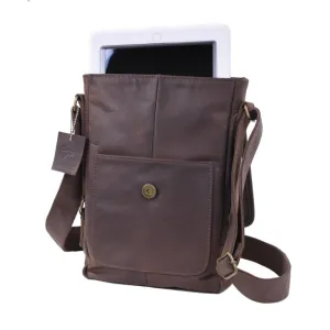 Rothco Brown Leather Military Tech Bag