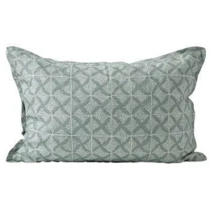 Sedona Celadon Linen Cushion | 35 x 55cm
