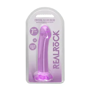 Shots RealRock Crystal Clear 7' Dildo  - Purple