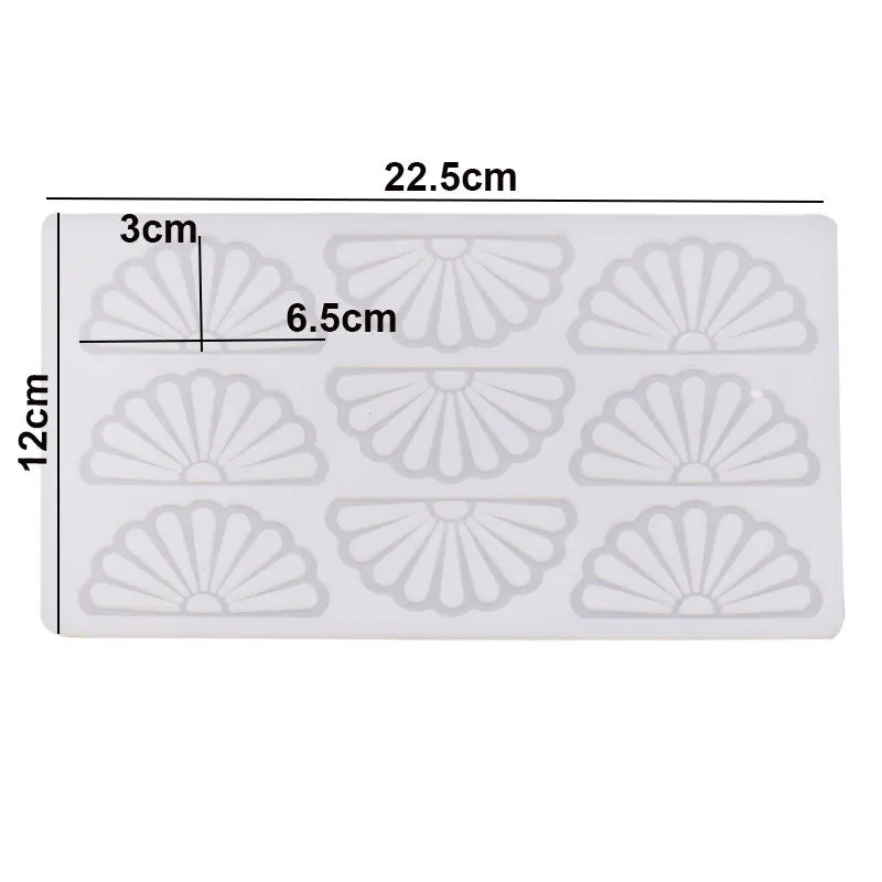 Silicon Mold Half Flower Shaped Garnishing Sheet for Cake Decoration