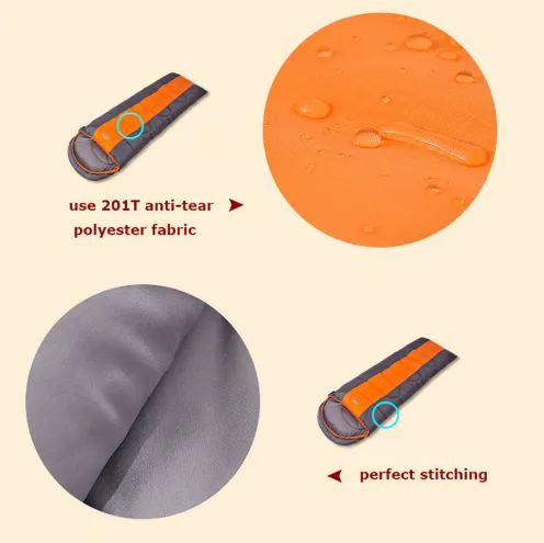 Sleeping Bag Backpacking Lightweight 4 Season Warm & Cold Envelope Sleeping Bag Camping
