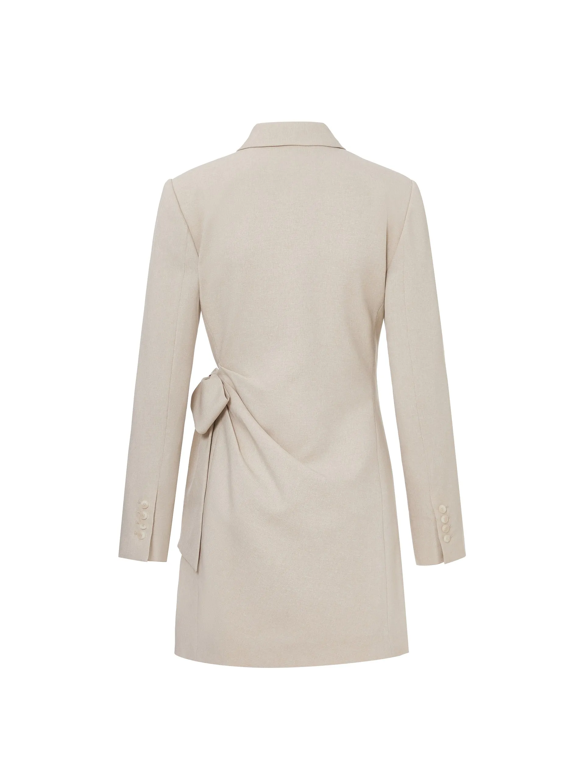 Slim Fit Wrap Bow Blazer Dress