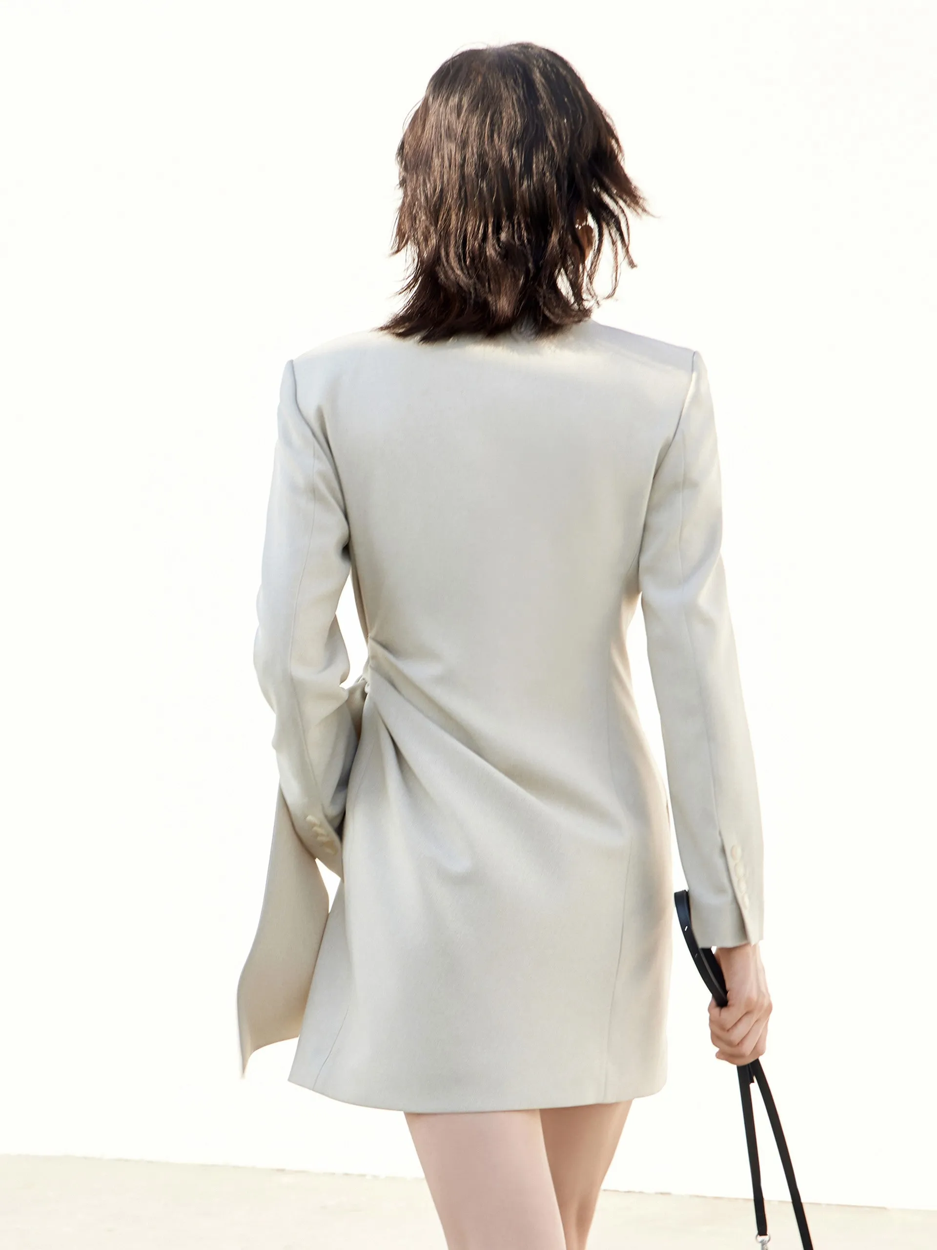 Slim Fit Wrap Bow Blazer Dress