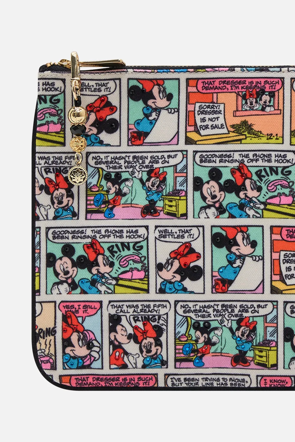 SMALL CANVAS CLUTCH A TRIP DOWN THE COMIC STRIP