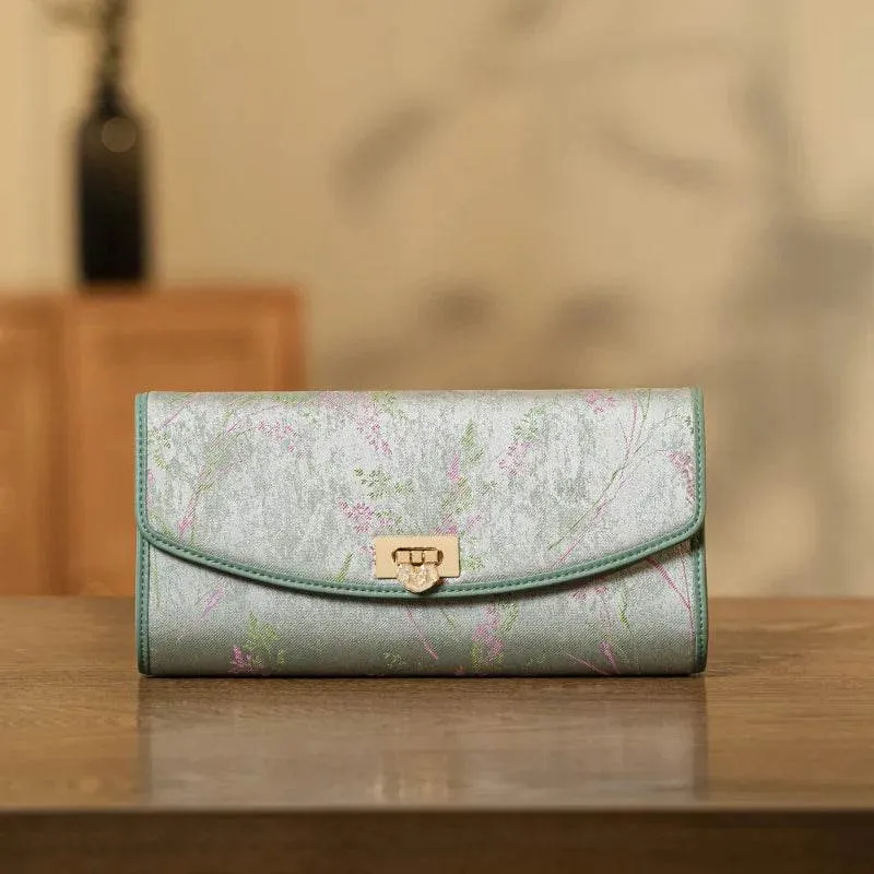 Song Brocade Color-Woven Silk Clutch Bag Evening Bag