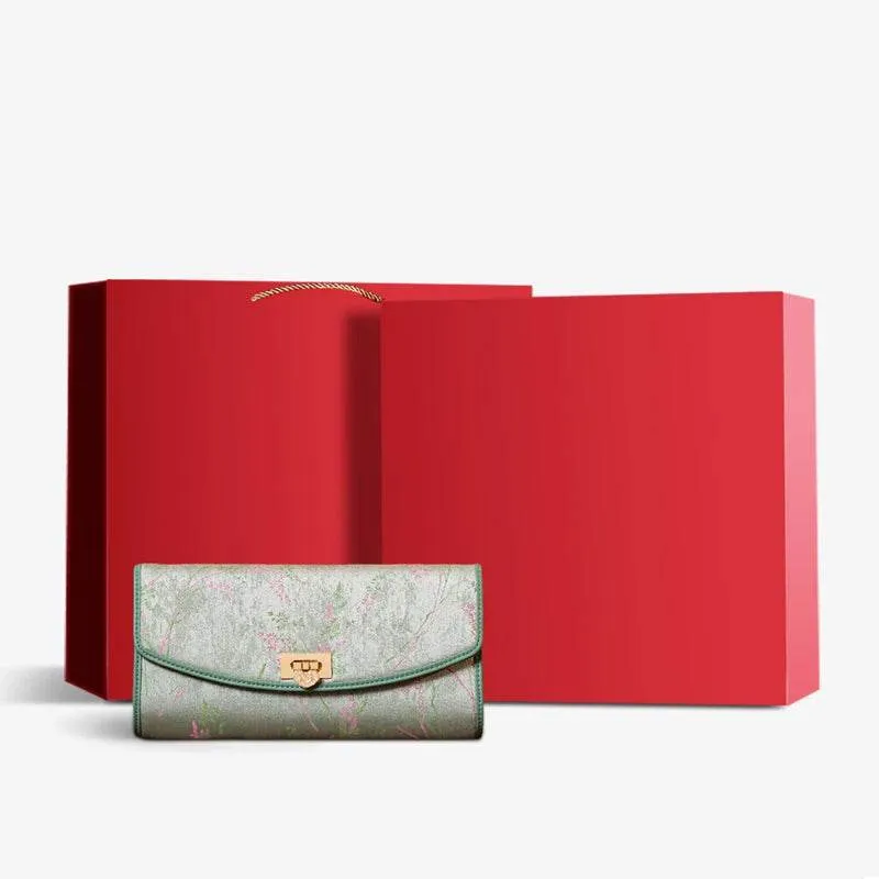 Song Brocade Color-Woven Silk Clutch Bag Evening Bag