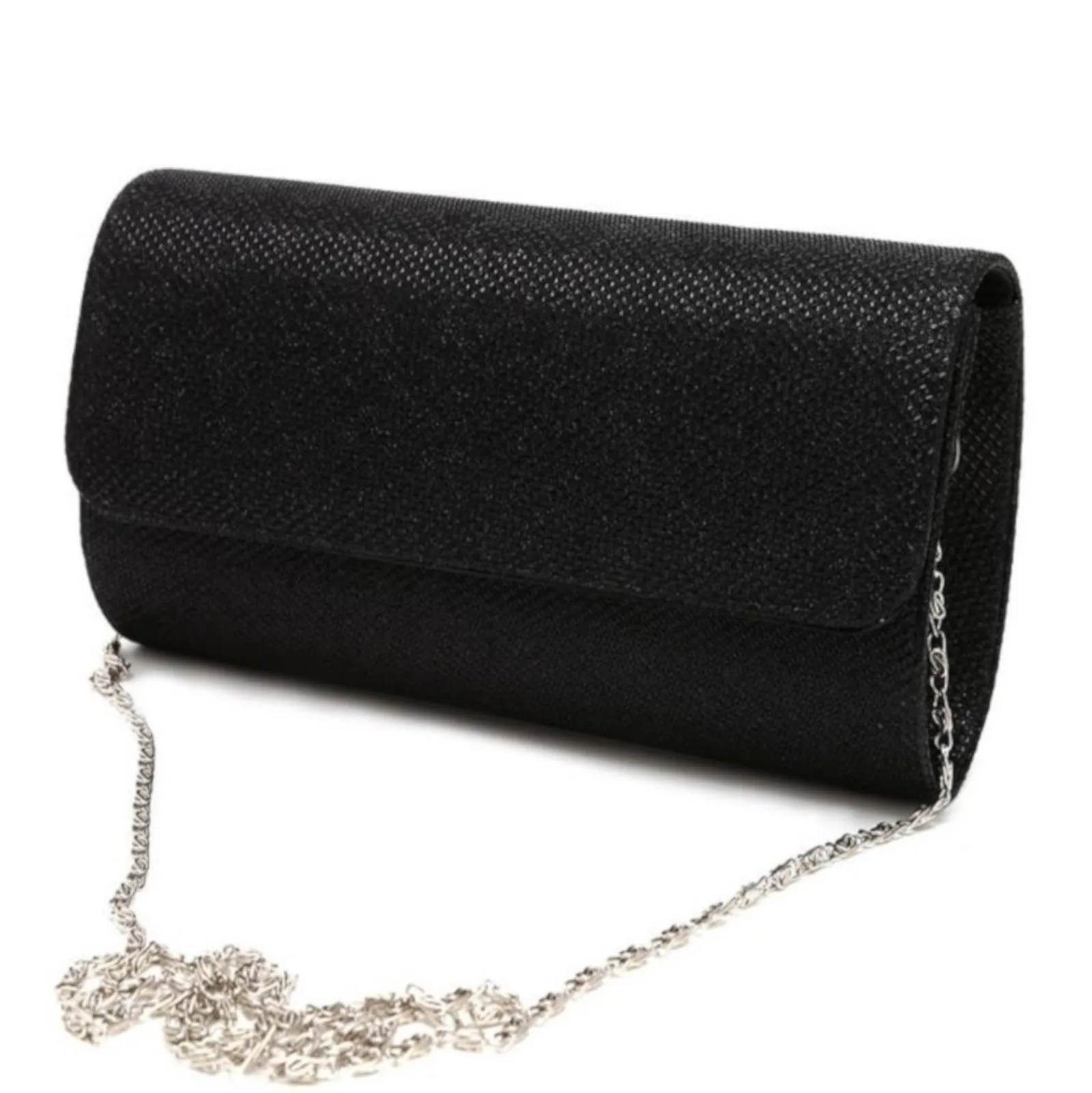Sparkling Black Bridal Clutch Envelope Handbag