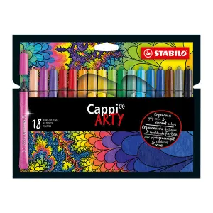 STABILO ARTY Cappi Felt Tip Pen Wallet of 18