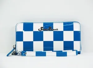 Star StruckBlue/White Checkerboard Wallet/Wristlet