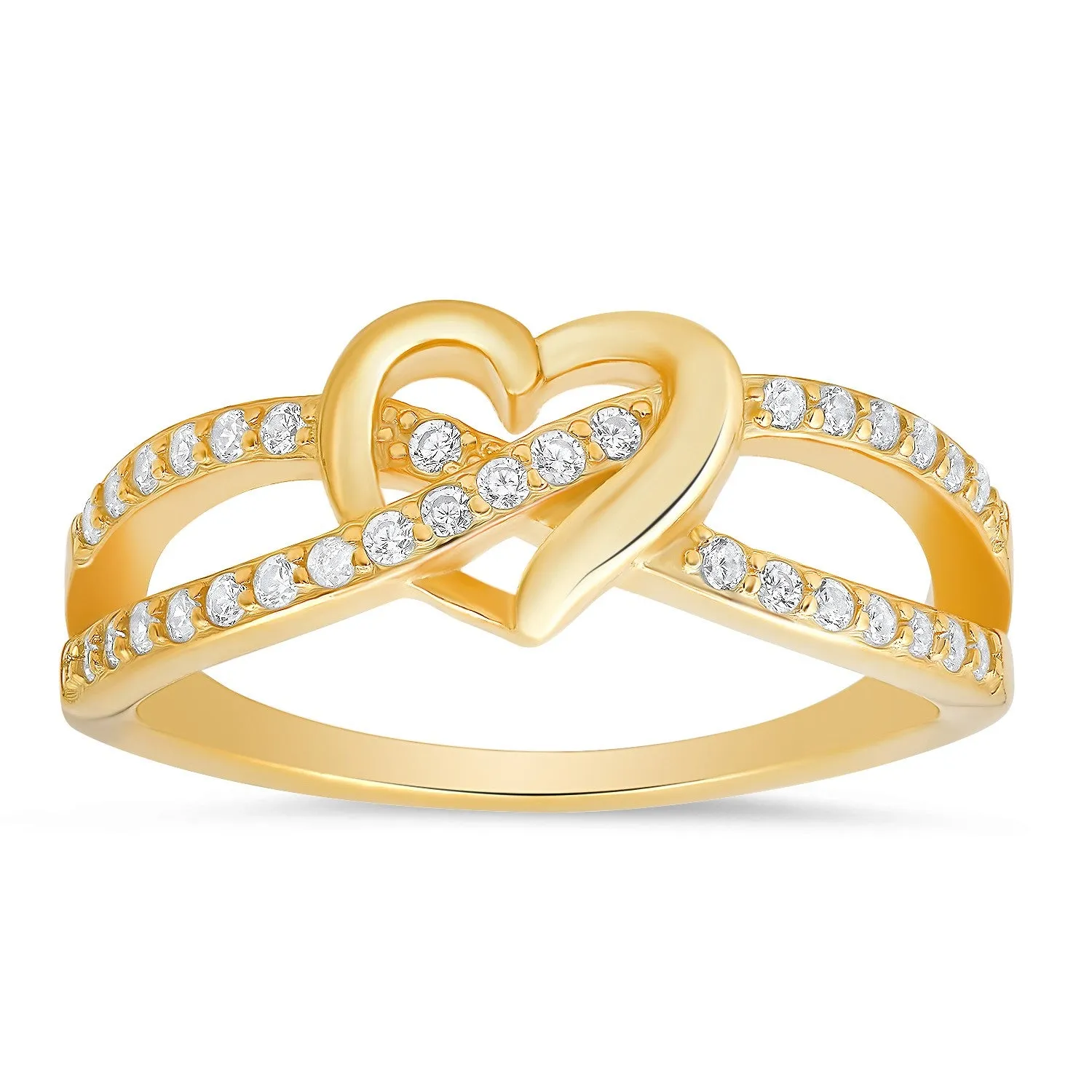 Sterling Silver Heart CZ Ring