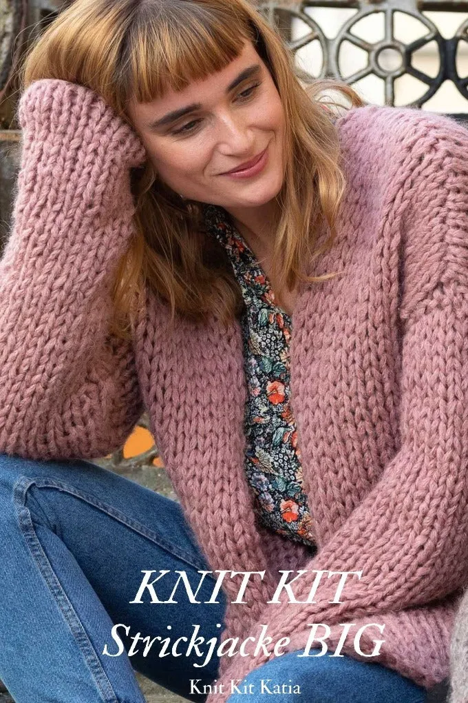 STRICK-BOX Strickjacke aus dicker Ingenious Big Wolle von Katia zum selber stricken