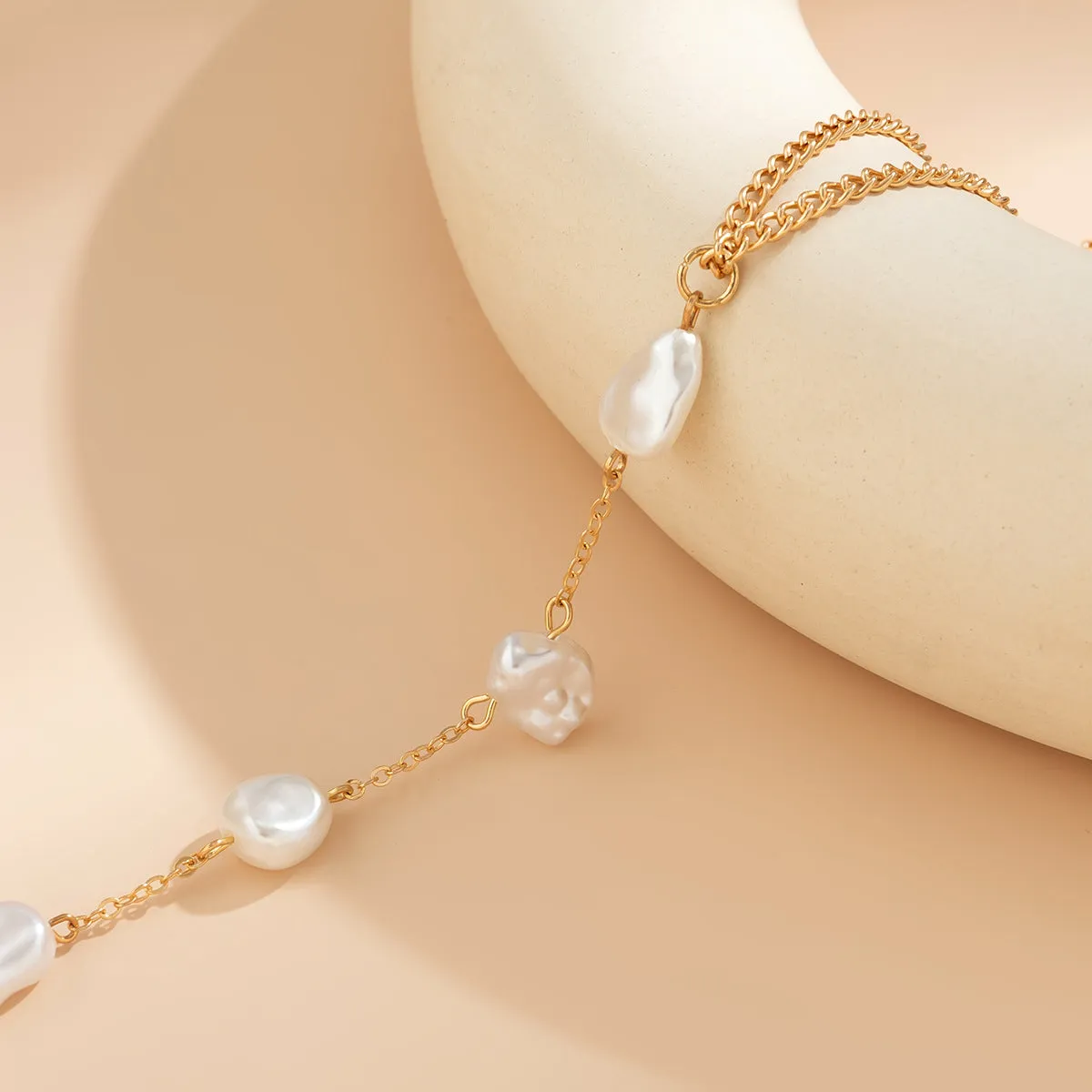 Tassel Necklace with Imitation Pearls for Women from European and American Jewelry_Offers