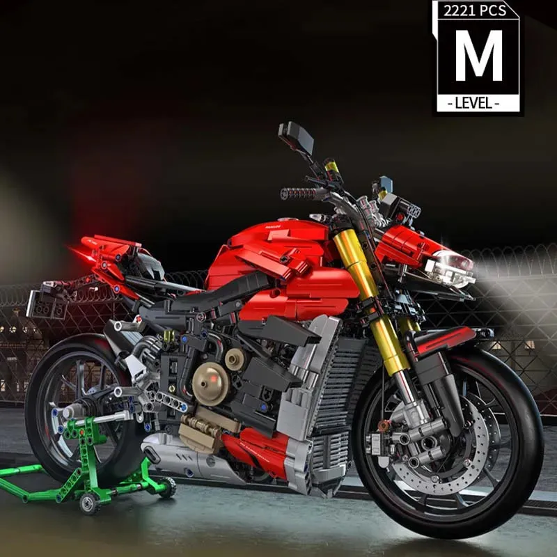 Tech MOC Ducati V4 Sport Motorcycle Bricks Toy