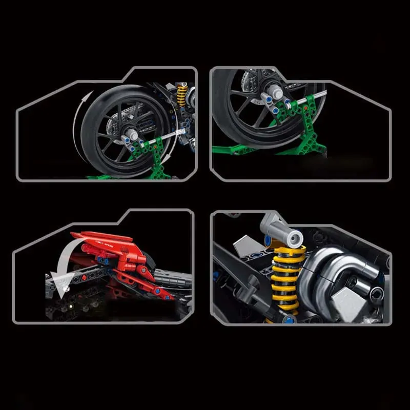 Tech MOC Ducati V4 Sport Motorcycle Bricks Toy