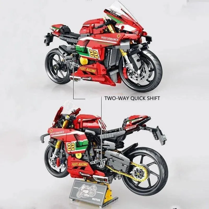 Tech MOC Ducati V4R Sport Motorcycle Bricks Toys 85004