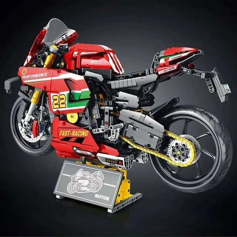 Tech MOC Ducati V4R Sport Motorcycle Bricks Toys 85004