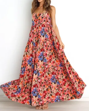 Temperament backless suspender dress