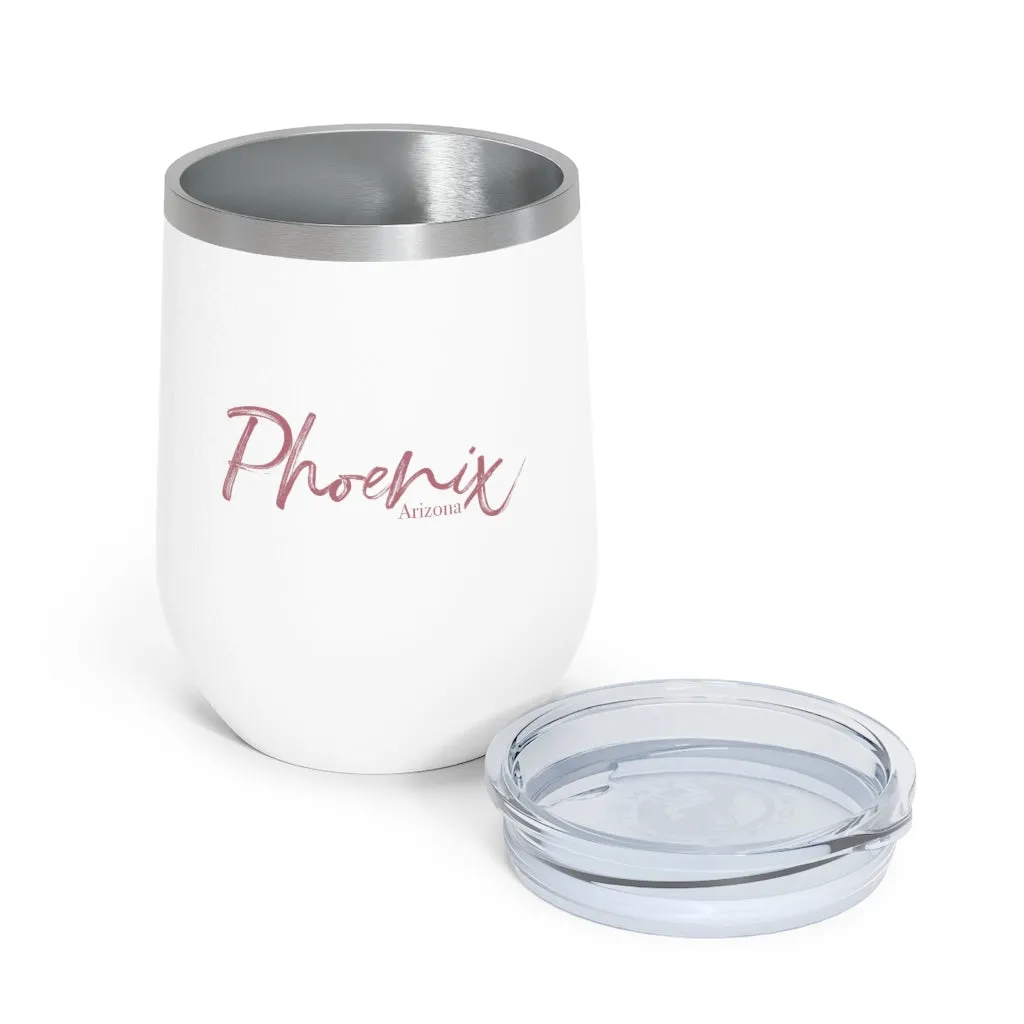The Elegantly Rose Gold Phoenix Arizona Insulated Wine Tumbler