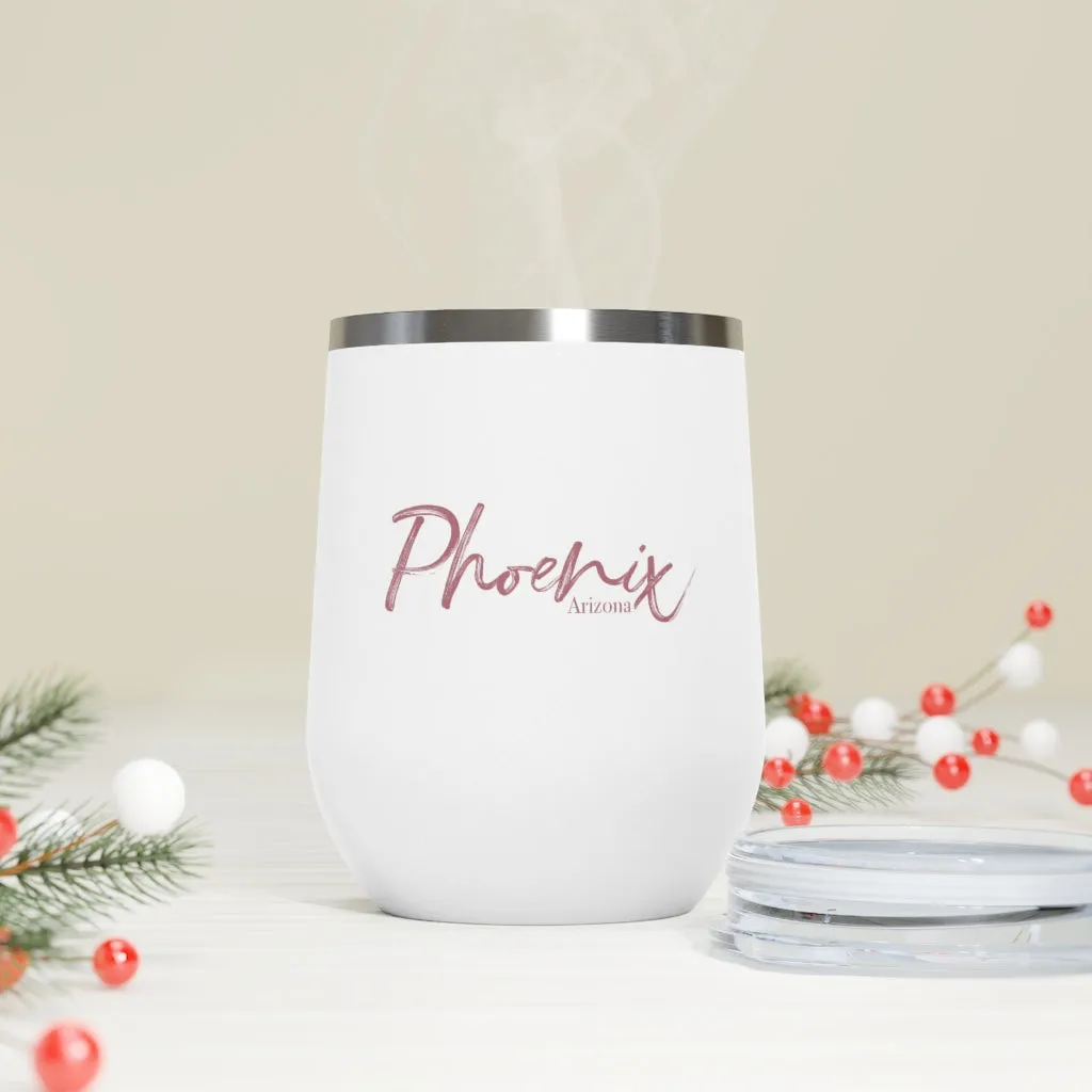 The Elegantly Rose Gold Phoenix Arizona Insulated Wine Tumbler