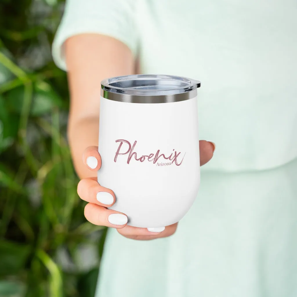 The Elegantly Rose Gold Phoenix Arizona Insulated Wine Tumbler