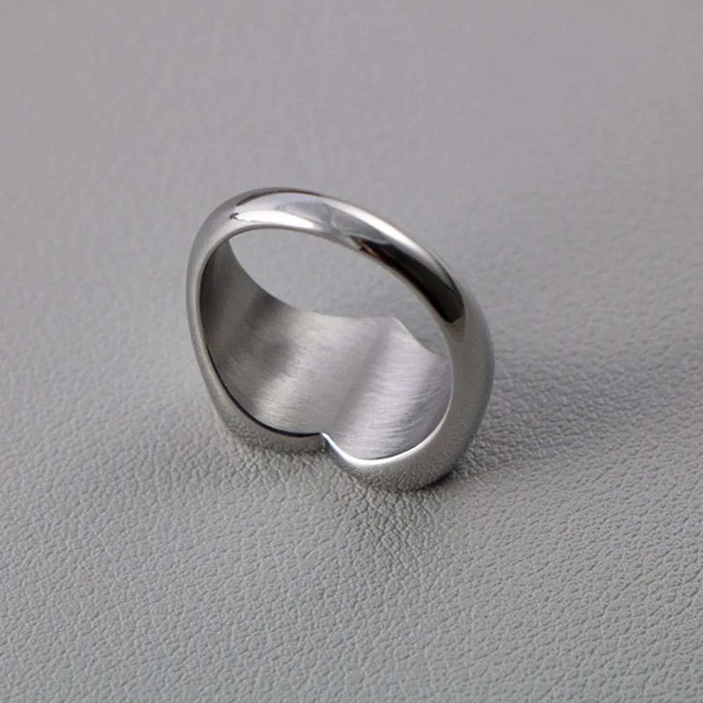 Titanium Steel Heart-Shaped Women's Ring - Versatile Stainless Steel Love Jewelry from Europe and the USA
