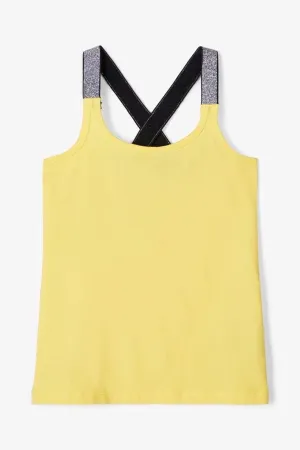 Top with glitter details - Yellow