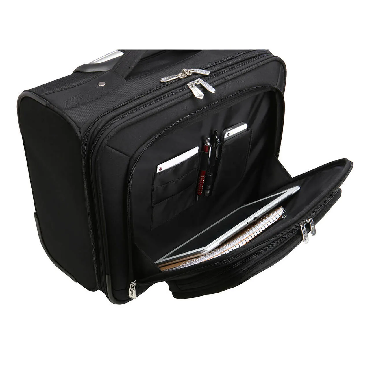 Toronto Blue Jays 14" Black Wheeled Laptop Overnighter